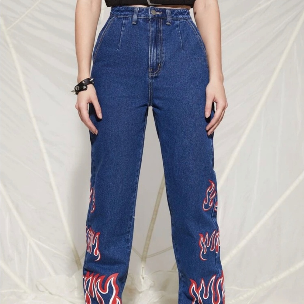 Flame jeans